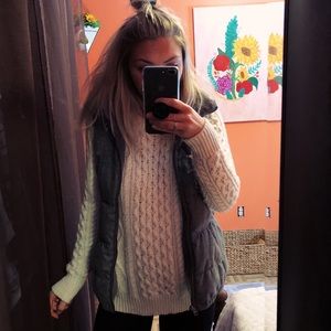 Grey Puffer Vest